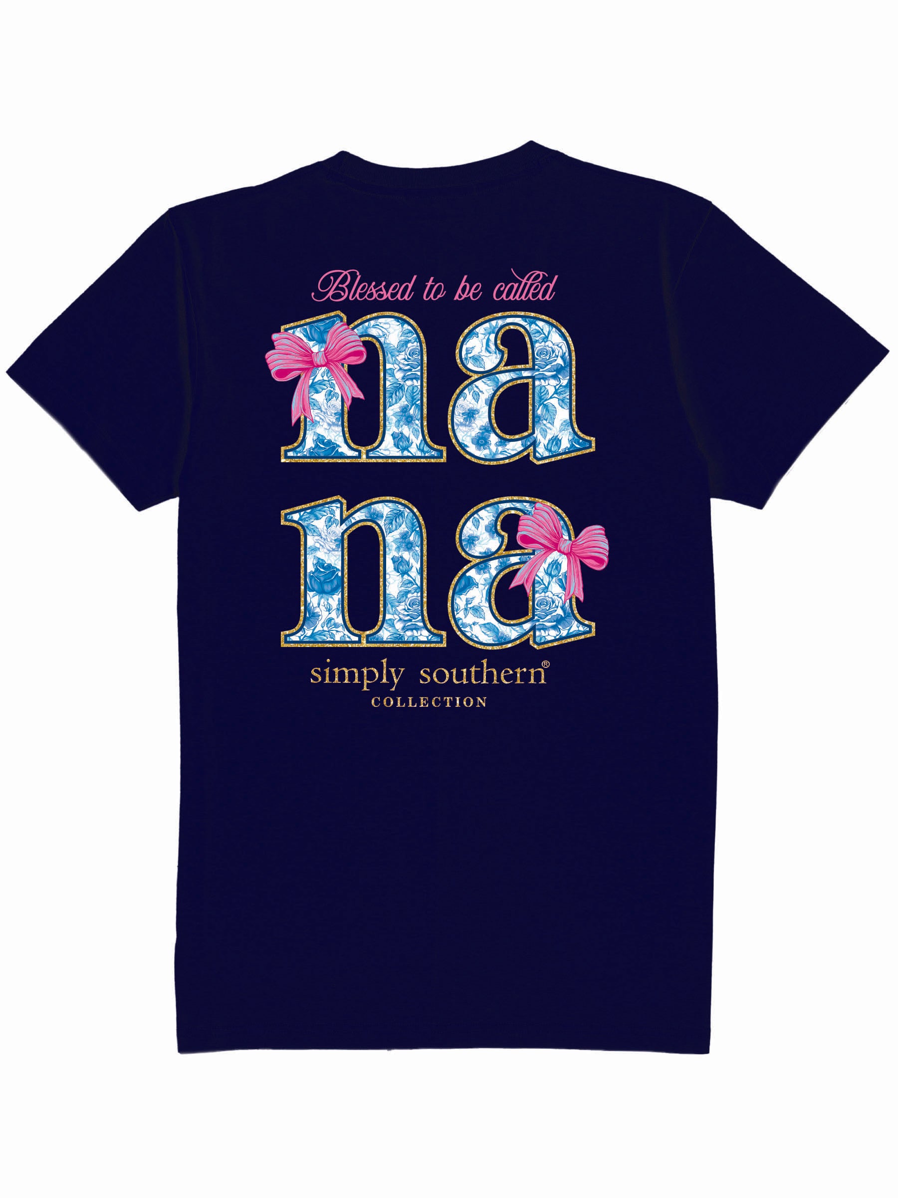 Simply Southern Women’s Blessed To Be Called Nana Short Sleeve Graphic T-Shirt Back View