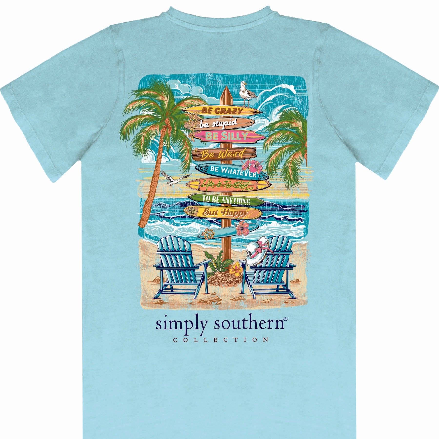 Simply Southern Women's Mineral Washed Beach Scene T-Shirt