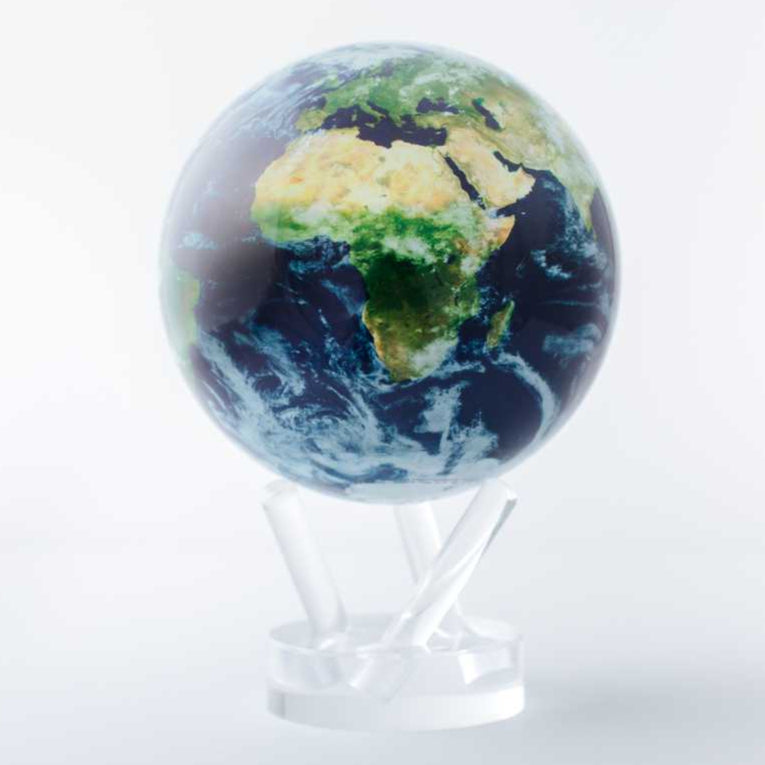 MOVA Earth With Clouds Solar Powered Spinning Globe