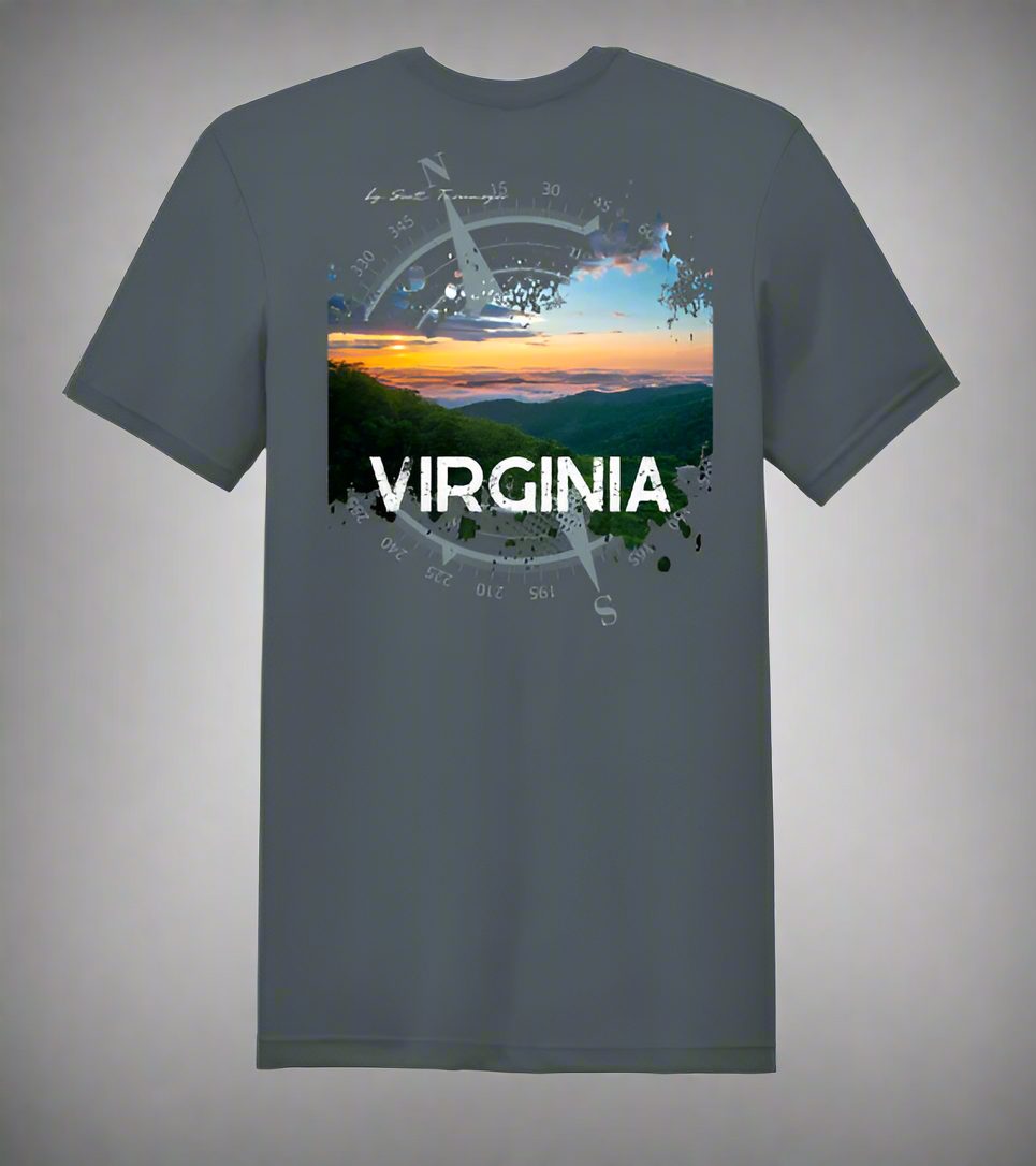 Virginia Outdoor Collection Photo Short Sleeve T-Shirt - 60% Cotton, 40% Polyester