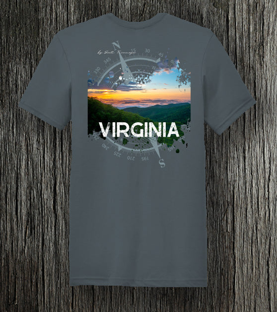 Virginia Outdoor Collection Photo Short Sleeve T-Shirt - 60% Cotton, 40% Polyester