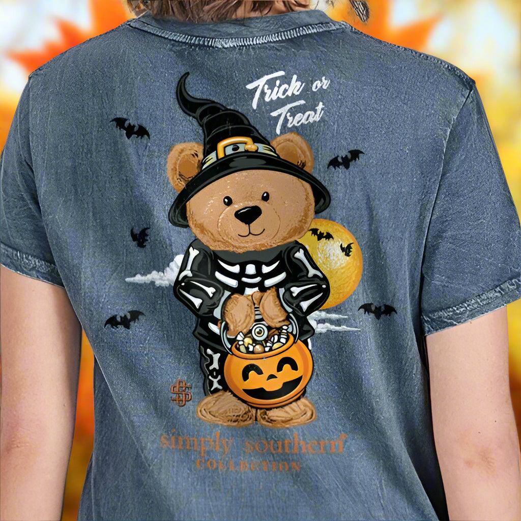 Simply Southern Teddy Witch Washed Short Sleeve Graphic T-Shirt