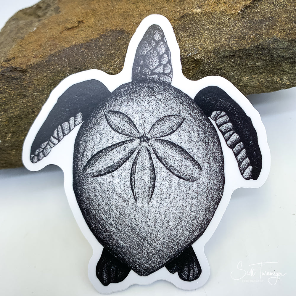 Sea Turtle Dollar Vinyl Sticker Decal
