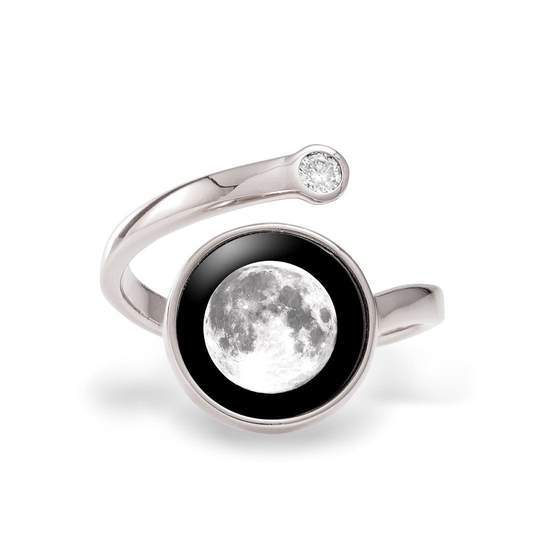 Cosmic Spiral Ring in Rhodium - Turnmeyer Galleries