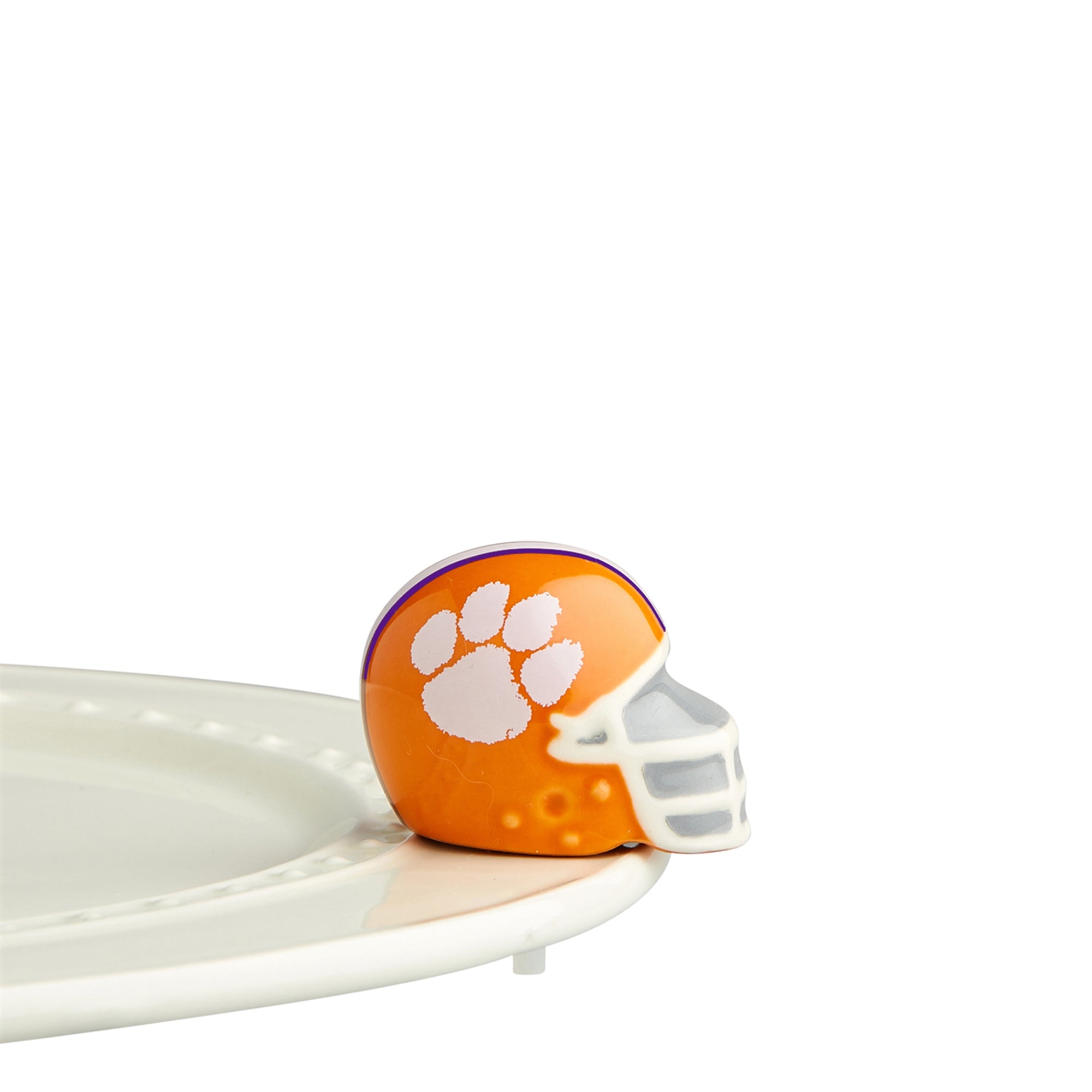 Nora Fleming Mini Clemson Helmet