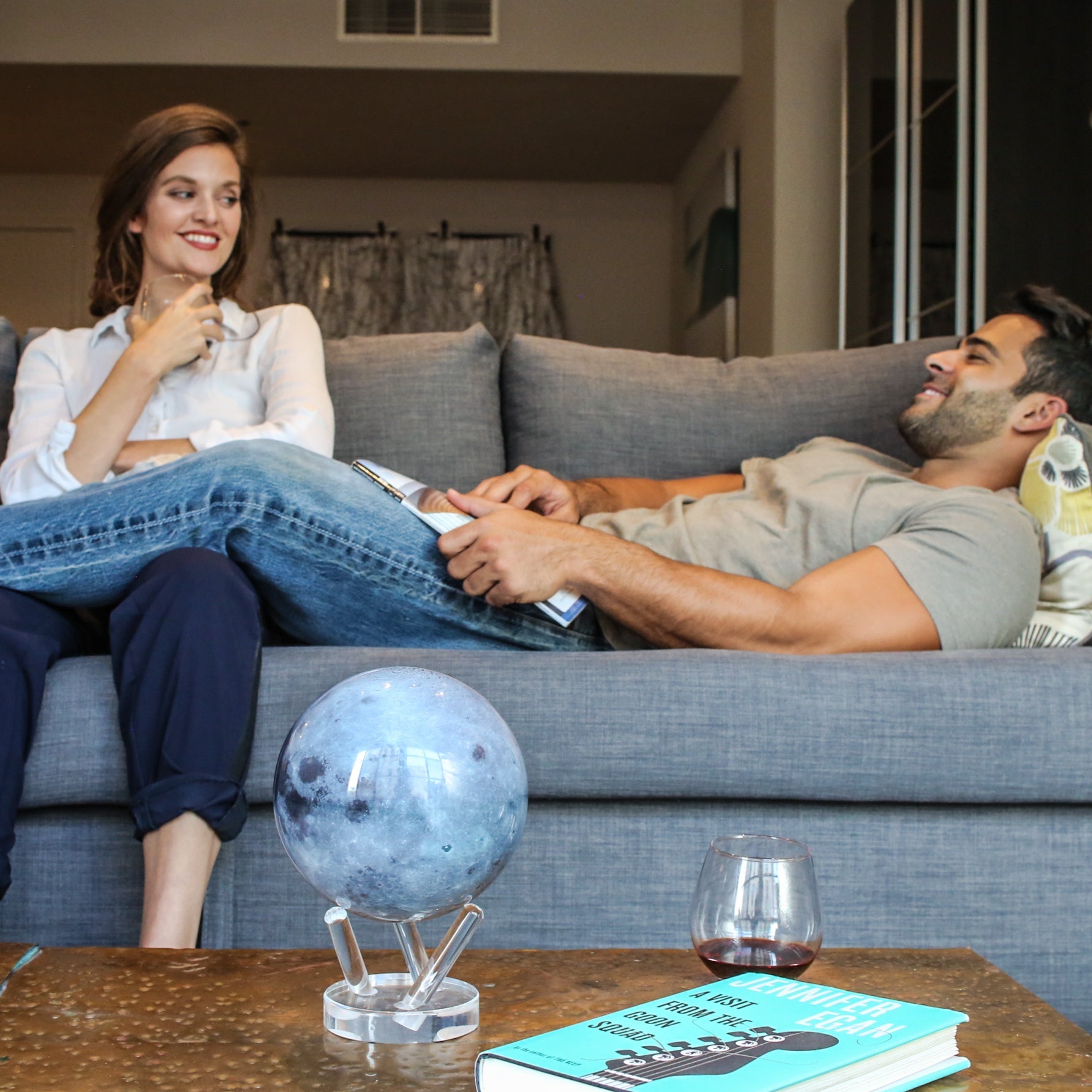 MOVA The Moon Solar Powered Spinning Globe