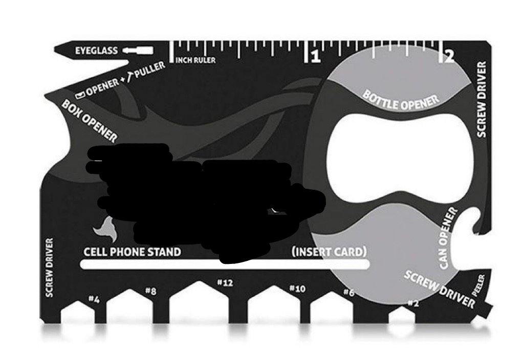 Multifunction Wilderness Survival Pocket Credit Knife 18 In 1 Multi Tool Card - Turnmeyer Galleries