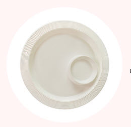 Nora Fleming Base Pinstripes Melamine Chip and Dip Tray