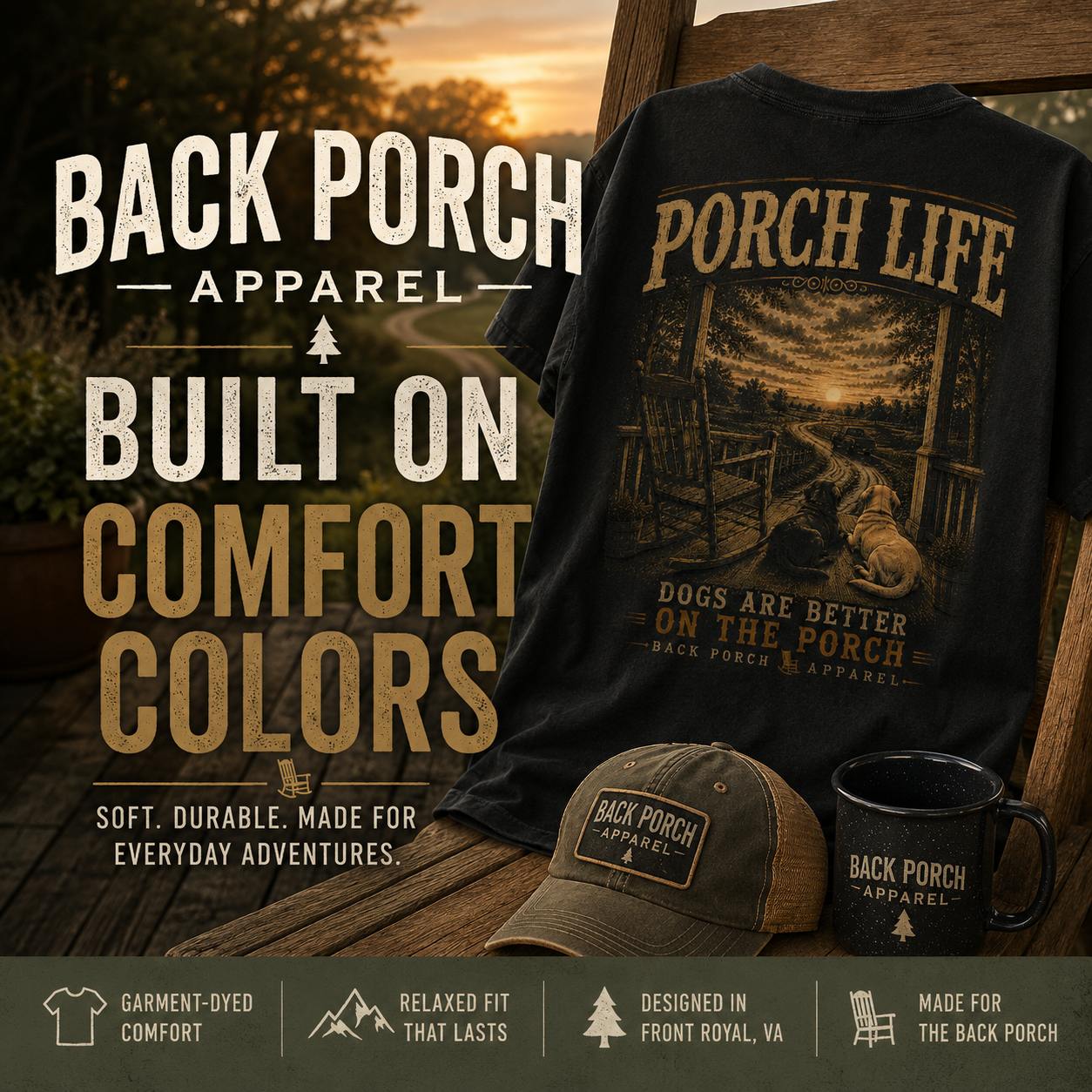 Back Porch Apparel Comfort Color Tees