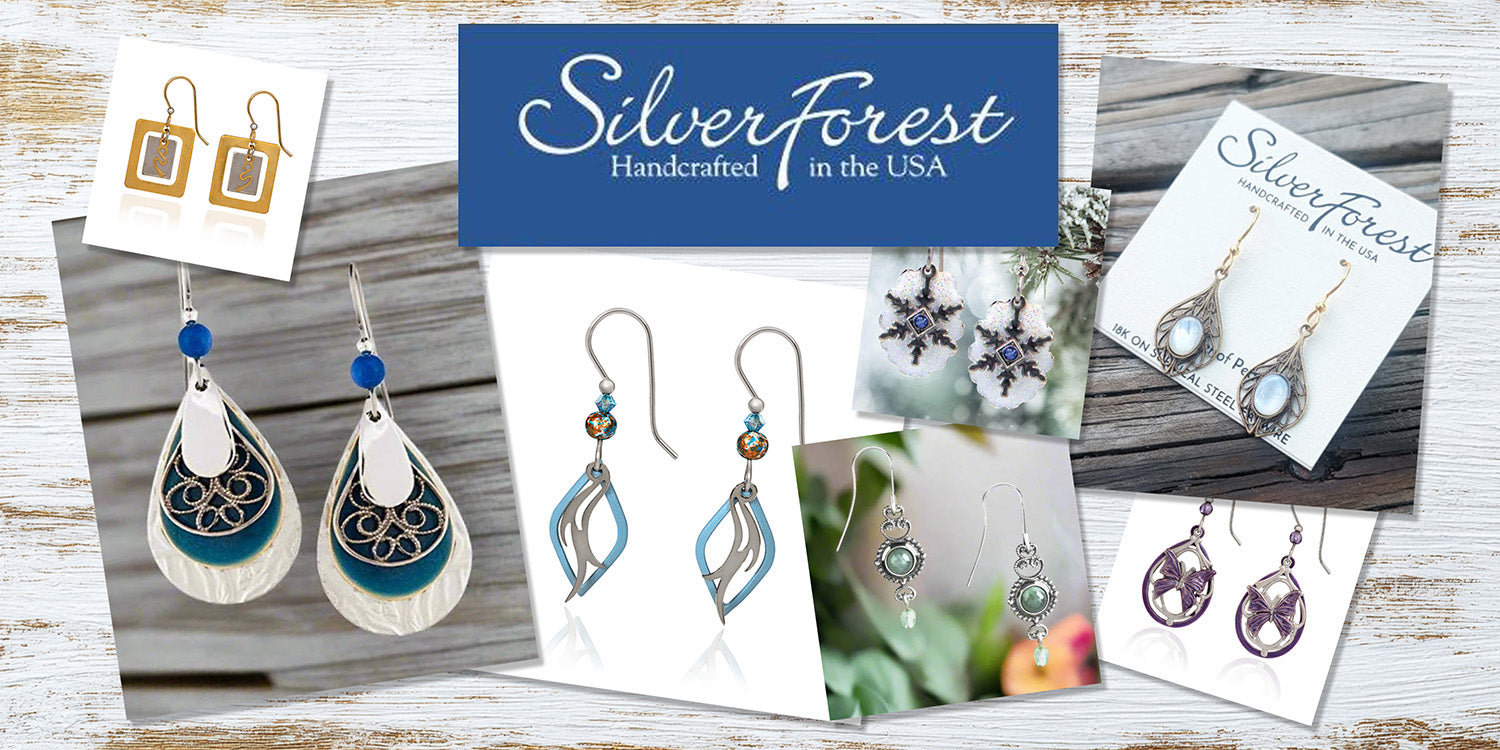 Silver Forest Earrings: Nature-Inspired Jewelry Handmade in the USA