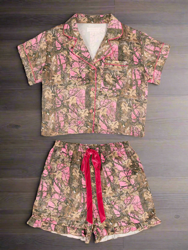 Simply Southern PJ Pink Camouflage Pajama Set
