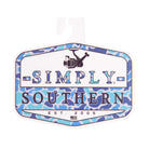 Blue Camouflage Simply Southern Card Decal Sticker