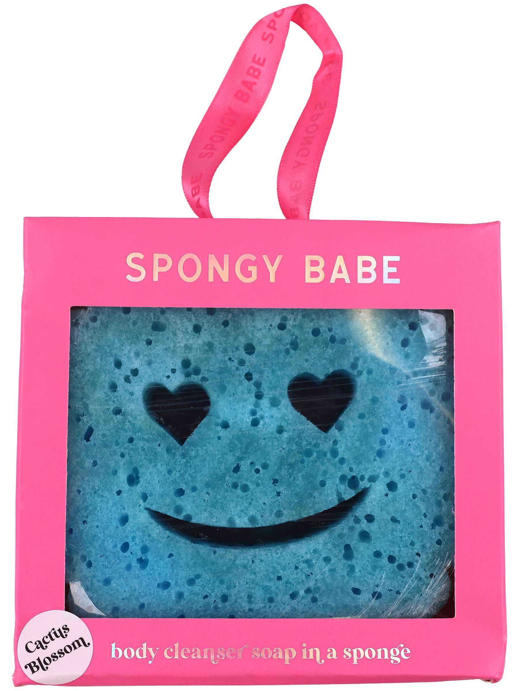 Cactus Smiley Face Design Scent Infused Bath Sponge