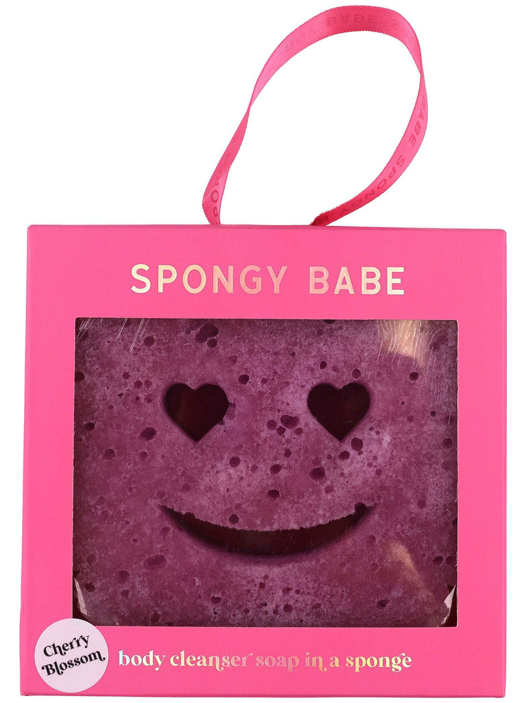 Cherry Smiley Face Design Scent Infused Bath Sponge