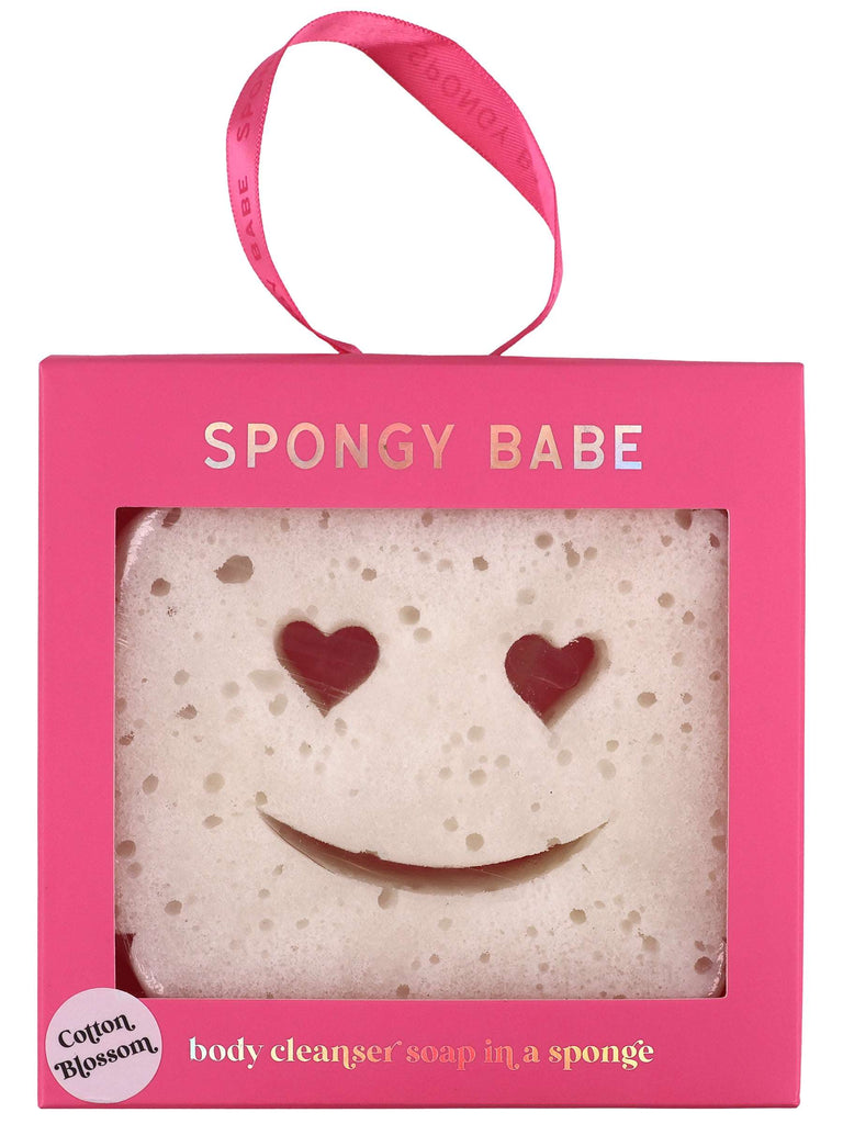 Cotton Smiley Face Design Scent Infused Bath Sponge