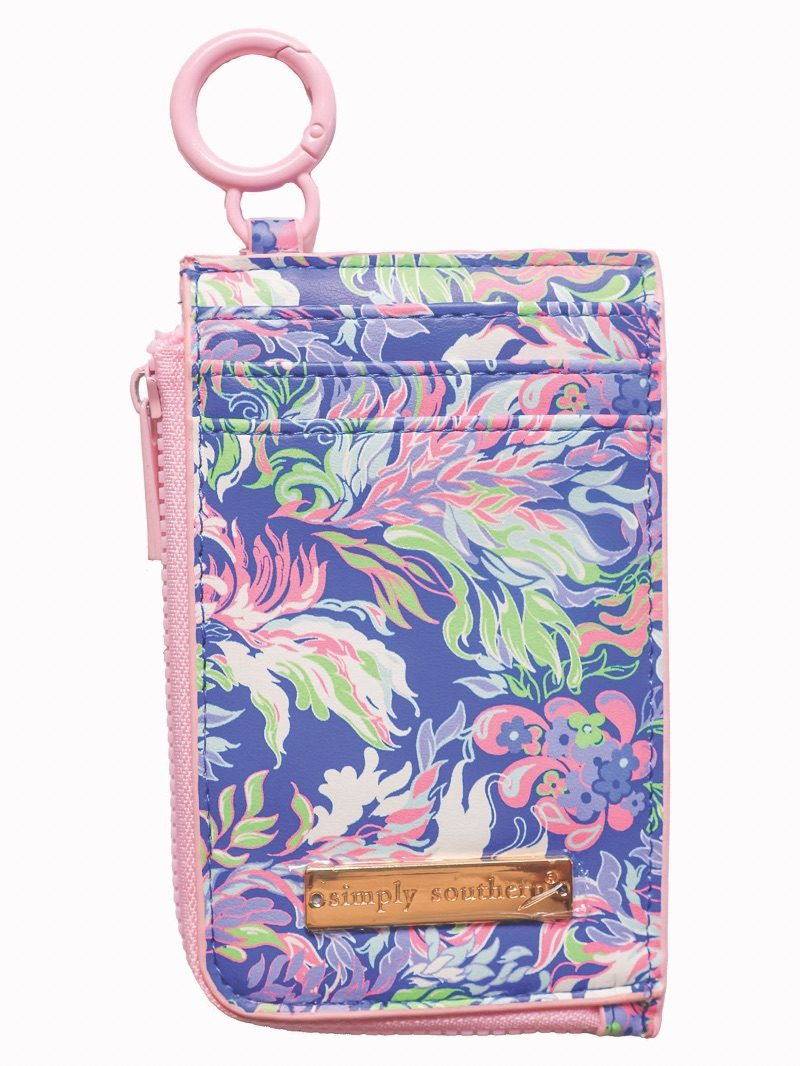 Simply Southern ID Coin Wallet in Water Flowers