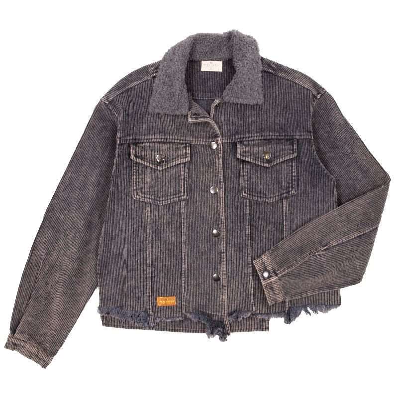 Cordy Jacket in Acid Washed Ash