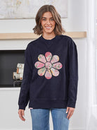 Simply Southern Katarina Pull Over with Floral Design