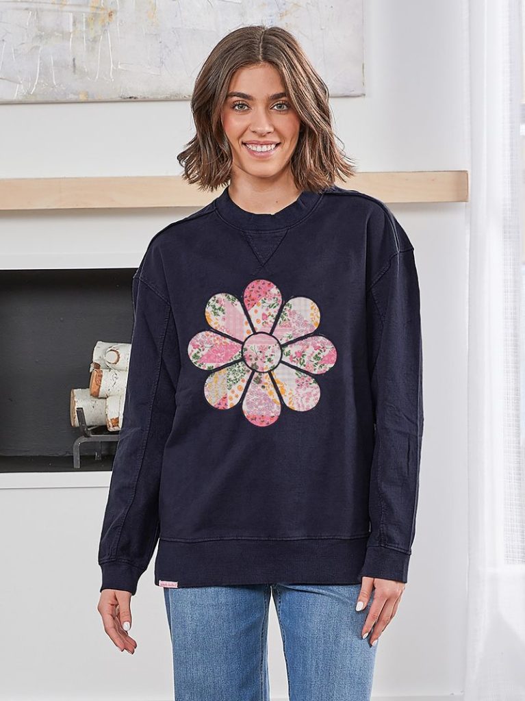 Simply Southern Katarina Pull Over with Floral Design