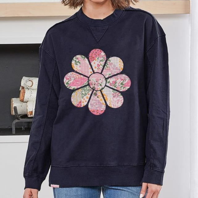 Simply Southern Katarina Pull Over with Floral Design