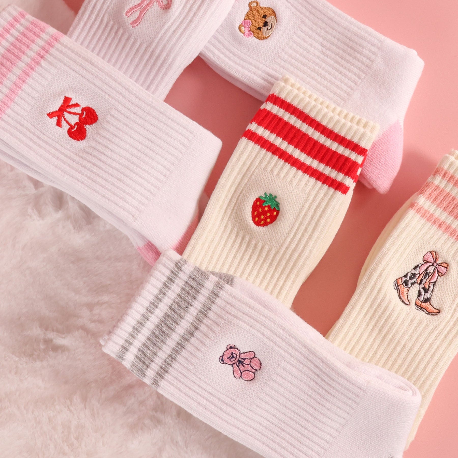 Simply Southern Embroidered Crew Socks