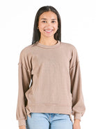 Simply Southern Knit Amber Top In Umber Color