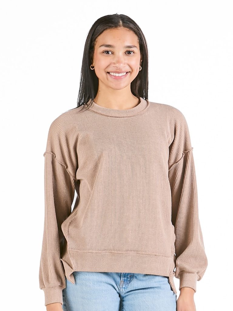Simply Southern Knit Amber Top In Umber Color