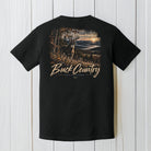 Back Porch Apparel buck Country Deer Comfort colors shirt on wood background