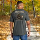 Bigfoot Fishing Shirt on Comfort Colors Pepper on Model