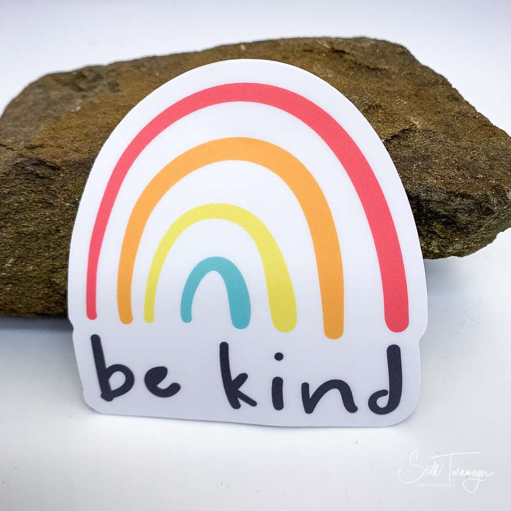 Be Kind Rainbow Vinyl Sticker Decal