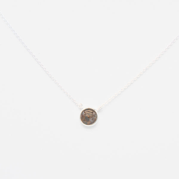 Delicate Dune Round Necklace - .925 Sterling Silver with Shenandoah River Elements - Made in the USA