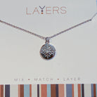 Layers Silver North Start Adjustable Necklace - Clasp-Free, Drawstring Adjuster, 13" to 34"