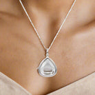 Dune Jewelry Heirloom Teardrop Locket Sterling Silver Necklace