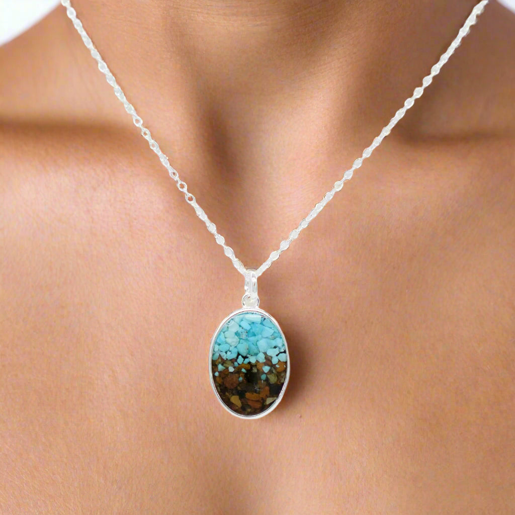 Dune Jewelry Explorer Collection Oval Pendant Necklace