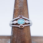 Dune Luxury BOHO Stacked Sterling Silver With Diamonds Ring