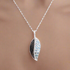 Dune Jewelry Aquamarine Leaf Necklace