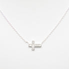 Dune Jewelry Stationary Cross .925 Sterling Silver Necklace