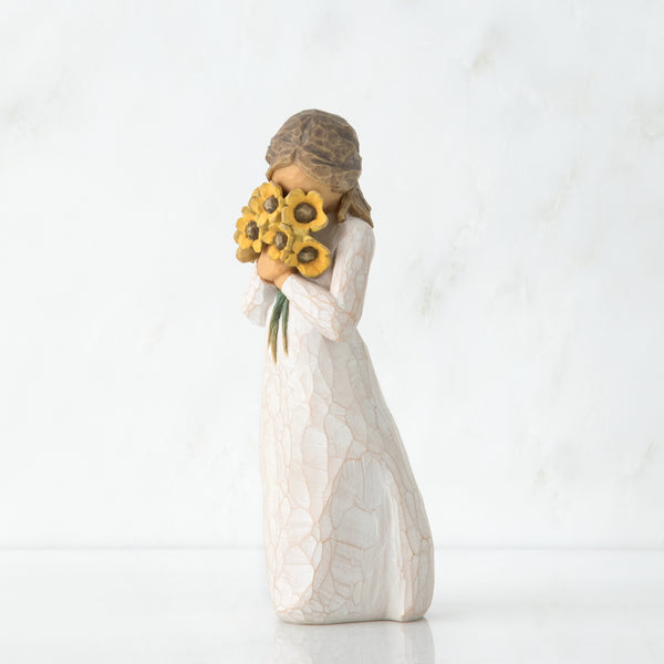 Willow Tree® "Warm Embrace" Statue - Celebrating Friendship and the Radiance of Sunflowers