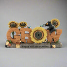 Bearfoots Grow with Sunflowers Bear Figurine by Jeff Fleming