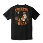 Black Comfort Colors 1717 Creepin' It Real Halloween T-Shirt by Back Porch Apparel