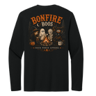Bonfire Boos Halloween black long sleeve T-shirt by Back Porch Apparel