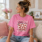 Woman wearing a 67 Back Porch Apparel Shirt