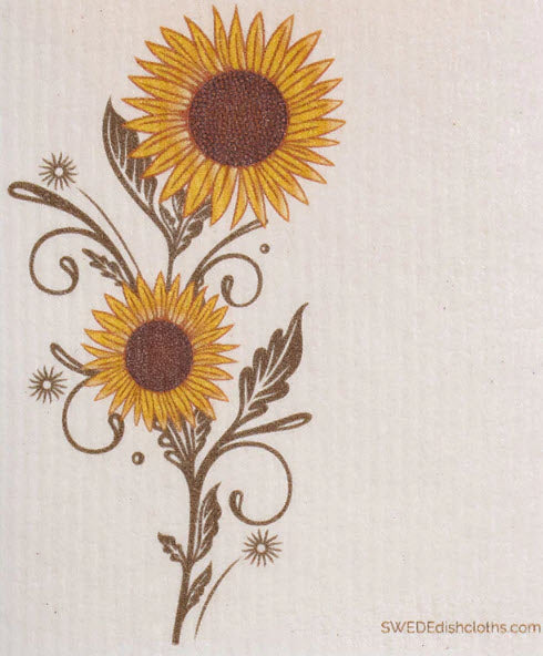 Eco-friendly Swedish Dishcloth - Sunflowers