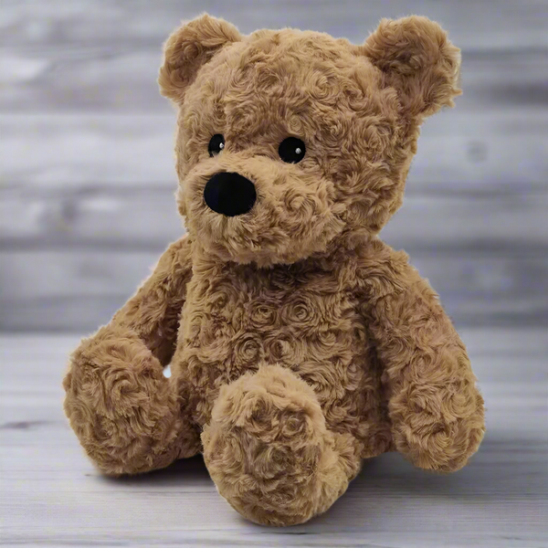 Warmies Brown Curly Bear Weighted Calming Stuff Animal Plush