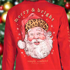 Simply Southern Christmas Leopard Print Santa Clause T-Shirt