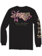 Simply Southern Pink Camouflage North Carolina Long Sleeve T-Shirt