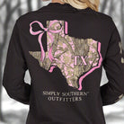 Simply Southern Pink Camouflage Texas Long Sleeve T-Shirt