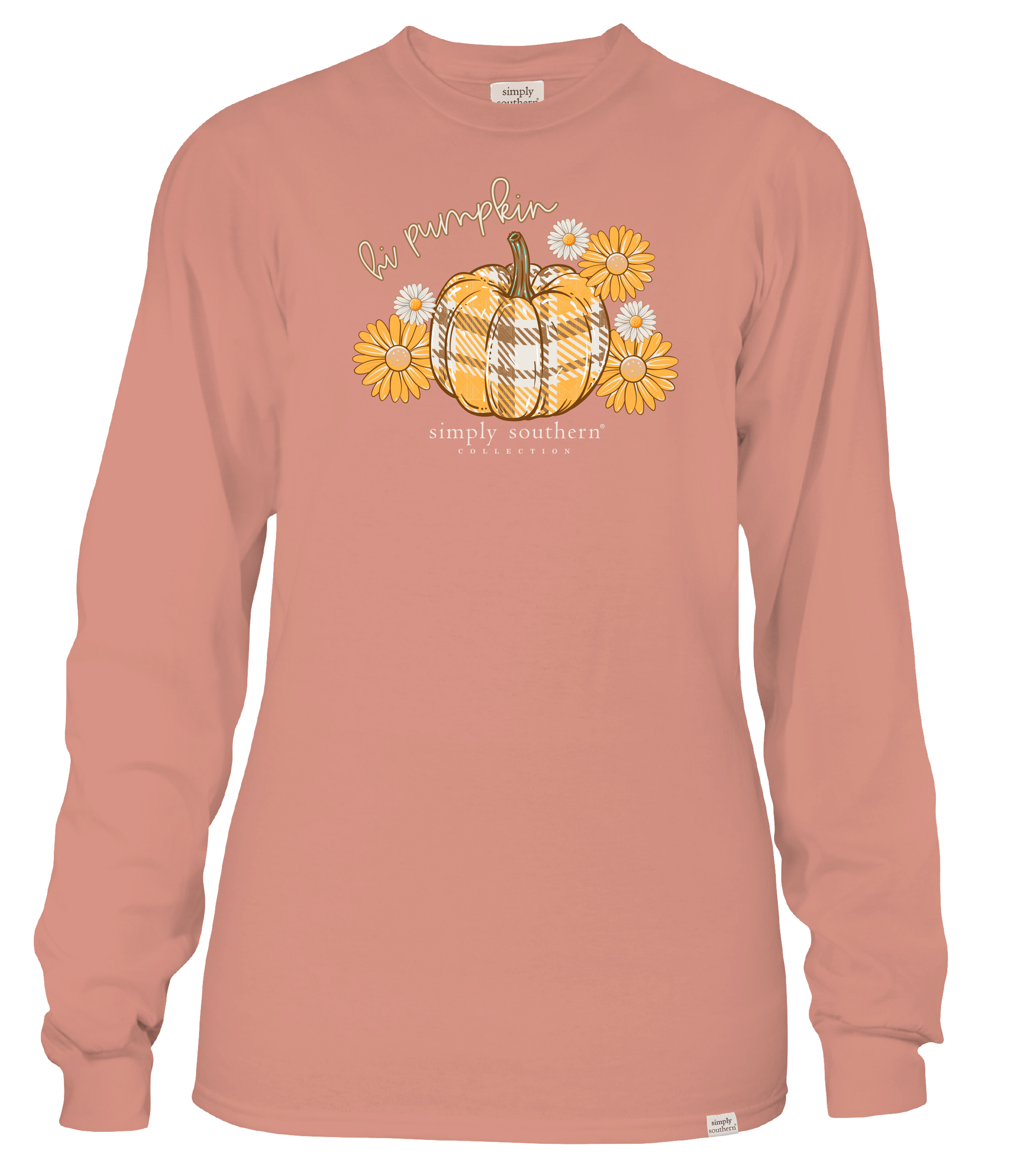 Simply Southern 100 Cotton Long Sleeve T Shirt Take Me to the Pumpkin Patch with Old Truck Pumpkins and Disco Bal
