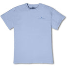 Simply Southern mineral washed faded blue short sleeve t-shirt with small logo on front chest