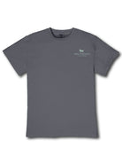 Simply Southern mineral washed graphite short sleeve t-shirt with small Outfitters logo on front chest